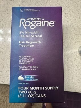 Women's Rogaine 5% Minoxidil Topical Aerosol Hair Regrowth Treatment — Purple